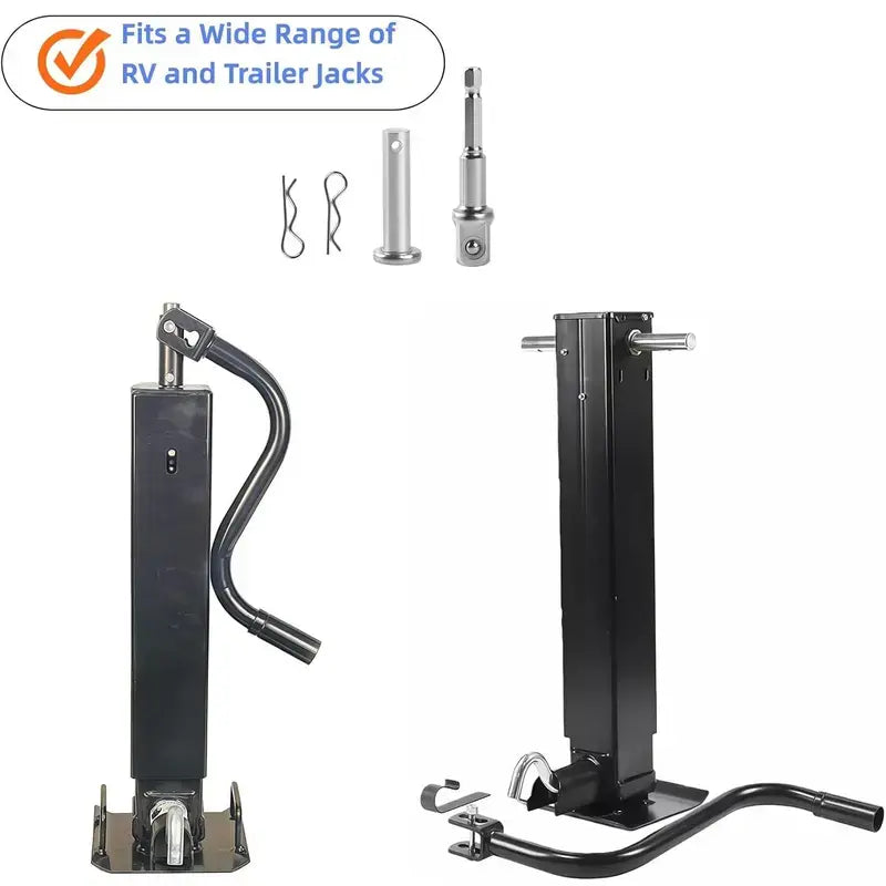 🛠️⚡ Trailer jack drill adapter, compatible with 1-inch drive shaft, Turbo