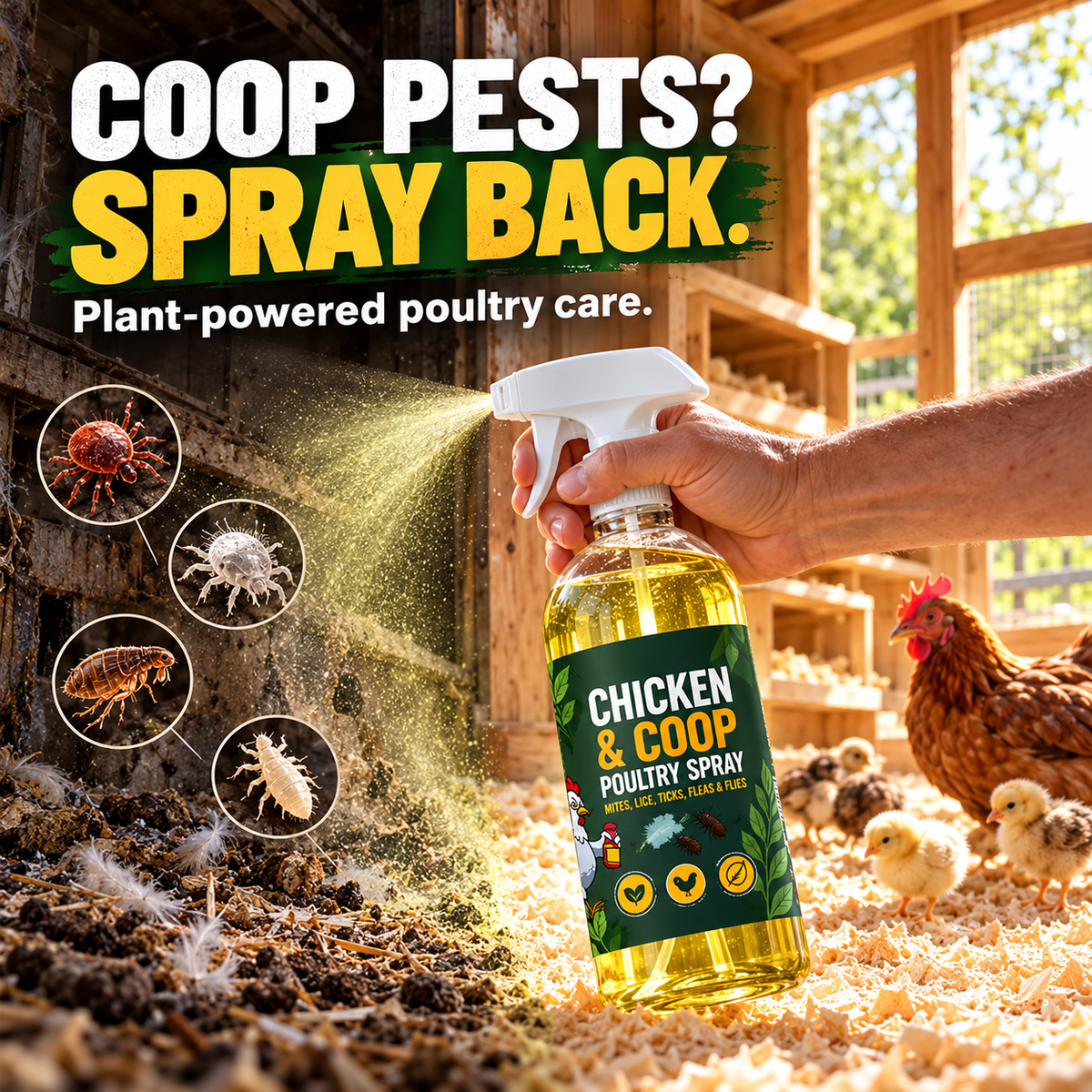 ⚡🐔 Natural spray for the chicken coop