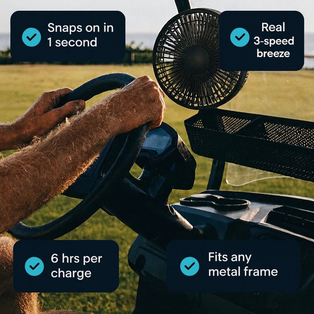 Magnetic Golf Cart Fan