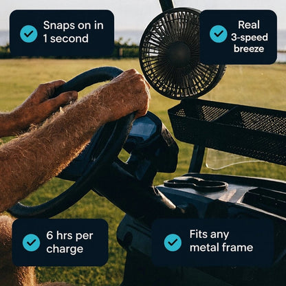 Magnetic Golf Cart Fan