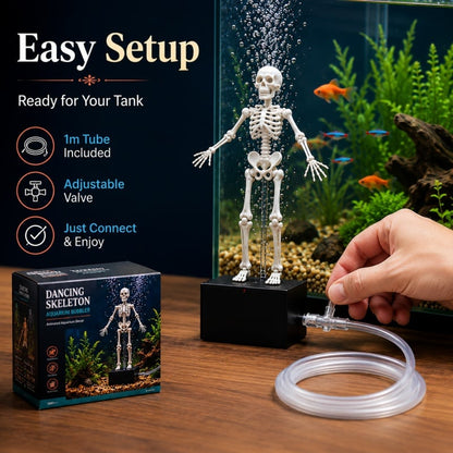 🔥HOT SALE 60% OFF💀🐠Air-Driven Dancing Skeleton Aquarium Ornament🕺