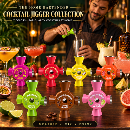🍸The Home Bartender Cocktail Jigger – Perfect for Cocktail Lovers, Beginners & Anyone Ready to Mix Like a Pro 🍸