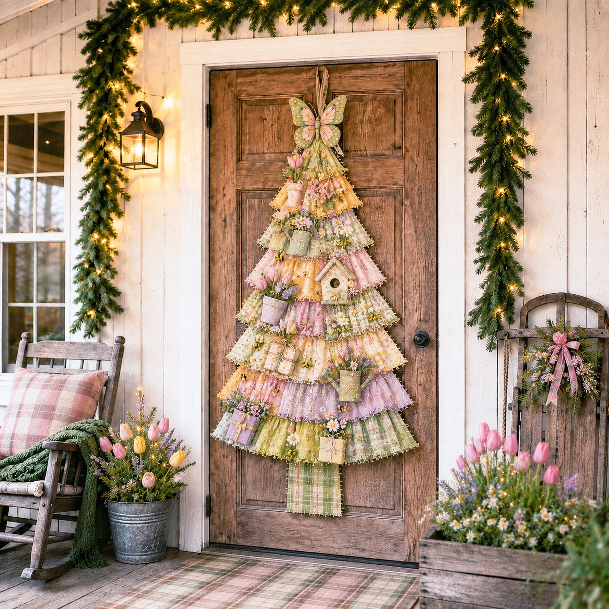 🔥😍Beginner-Friendly DIY Oversized Patchwork Christmas Tree Door Hanging Kit | Complete Kit with All Tools & Step-by-Step Guide Included 💕🎄