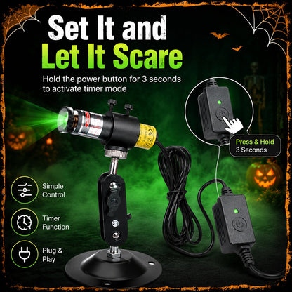 Halloween Green Laser Fog Projector for Swamp Effect