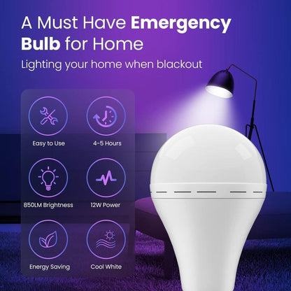 💡 Never Be Left in the Dark ⚡ Rechargeable Emergency Light Bulbs - Bright, Reliable & Versatile 🔋