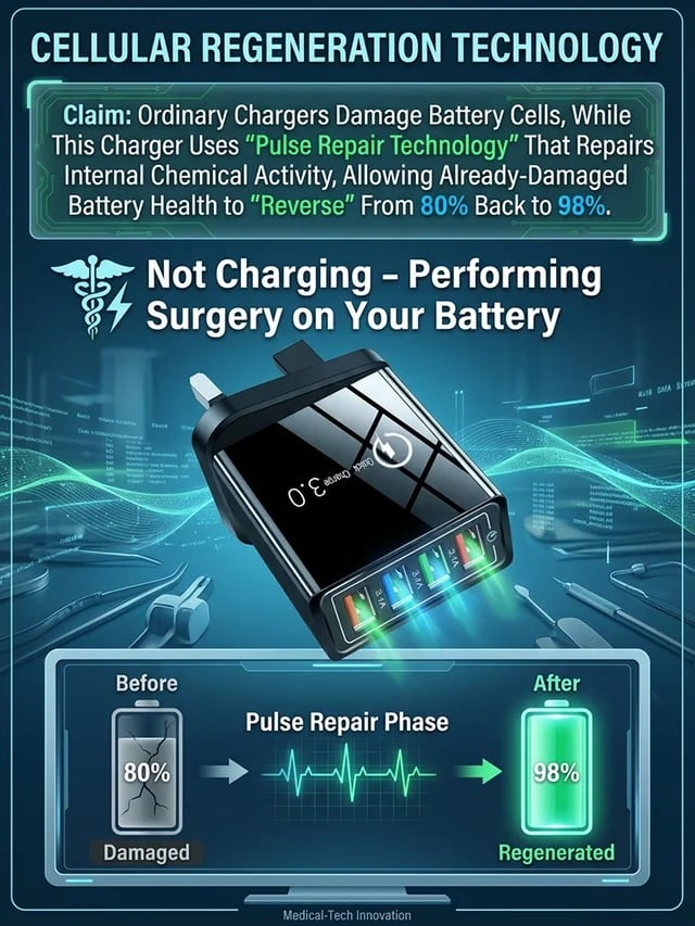 Four-Port Travel Charger for Extended Phone Battery Life