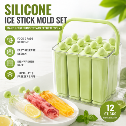 🔥HOT SALE 49%OFF🔥Silicone Ice Stick Tray with Storage Caddy