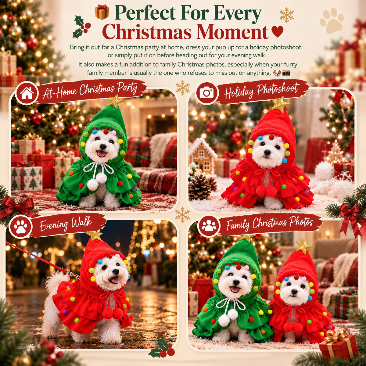 😱 "Don't let a SMALL DOG MOM see this..." 🥺🎄🐶 Christmas Tree Dog Cloak!