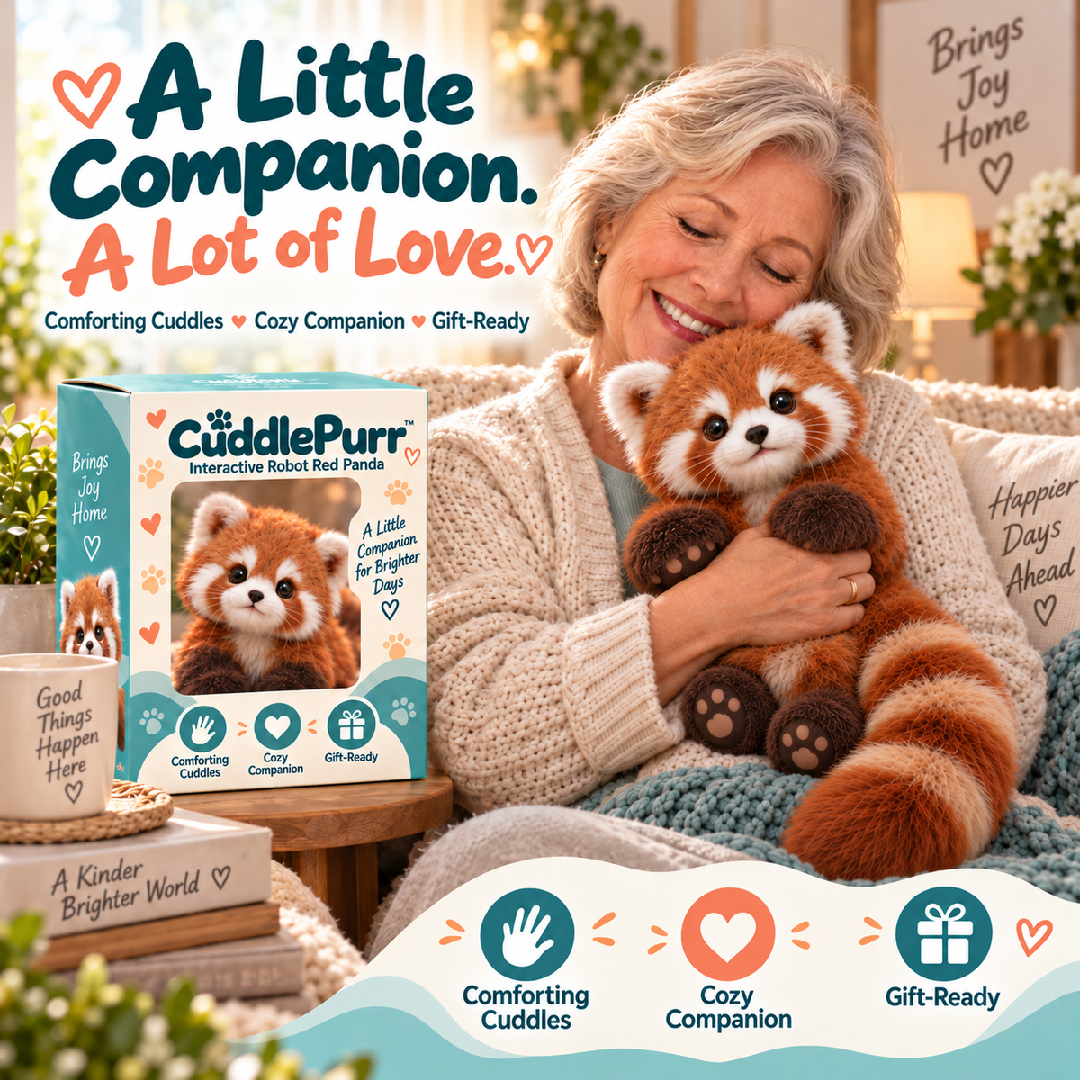 Realistic Red Panda Plush Toy – Adorable Fluffy Companion & Heartwarming Gift 🎁