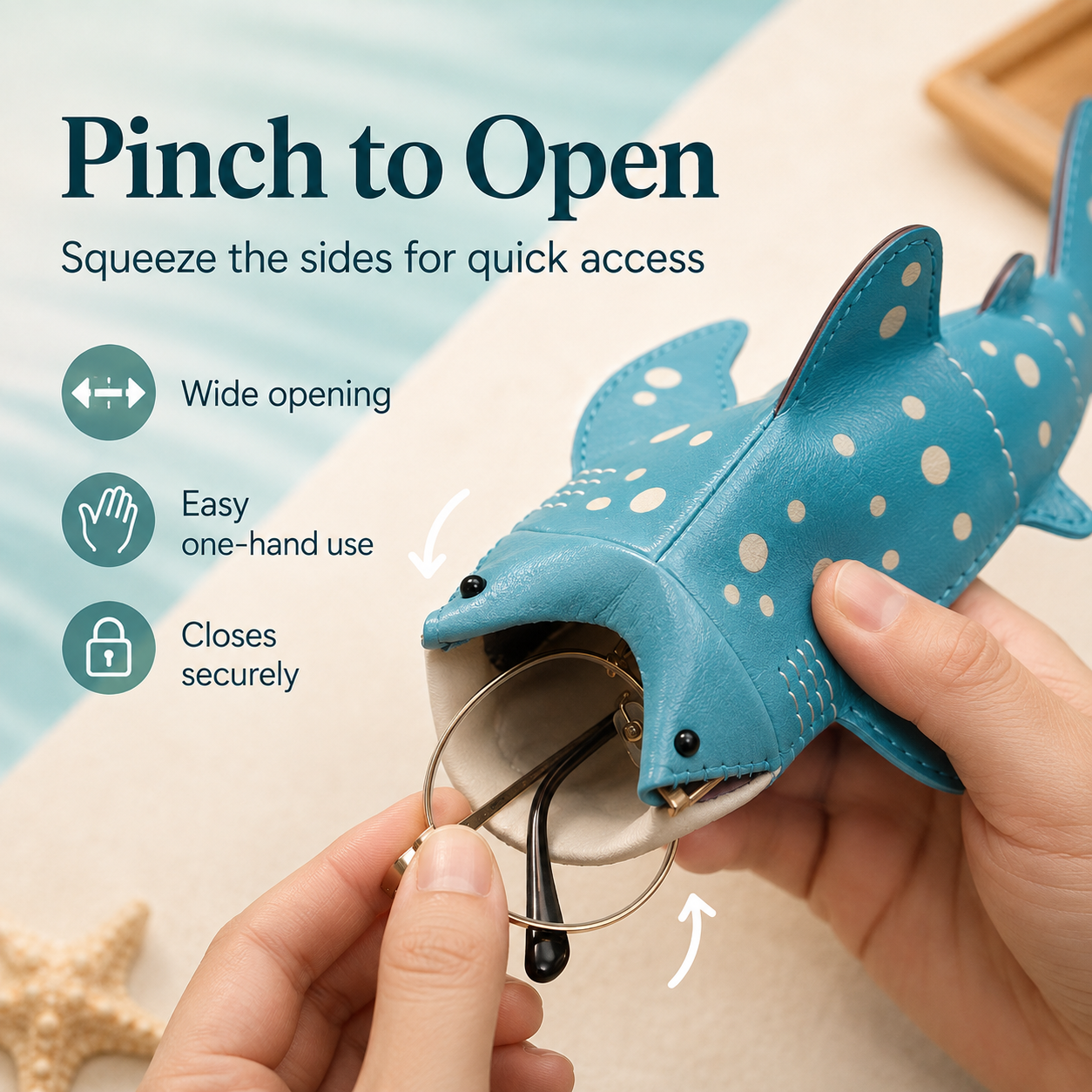 🔥Cute Shark-Shaped Glasses Bag