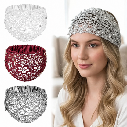 👑 The "Instant Glamour" Hollow Pearl Headband | Volumizing Floral Hair Crown
