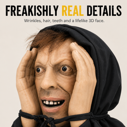 👀Creepy Window Prank Mask – Realistic Halloween Scare Prop
