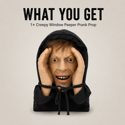 👀Creepy Window Prank Mask – Realistic Halloween Scare Prop