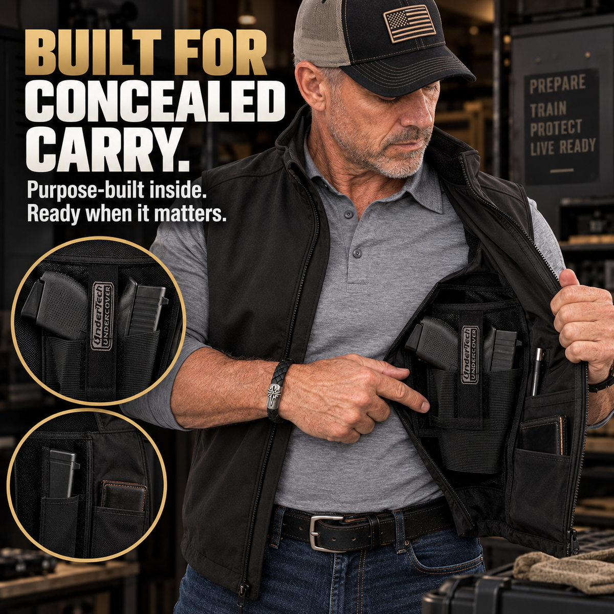 🦺 Premium Concealed Carry Vest ✨ Stay Ready & Keep Essentials Close