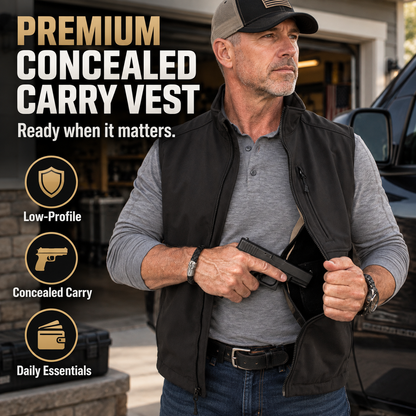 🦺 Premium Concealed Carry Vest ✨ Stay Ready & Keep Essentials Close
