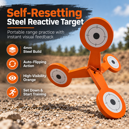 4mm Steel Reactive Rolling Target – Self-Resetting Outdoor Practice Target