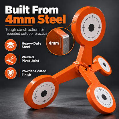 4mm Steel Reactive Rolling Target – Self-Resetting Outdoor Practice Target