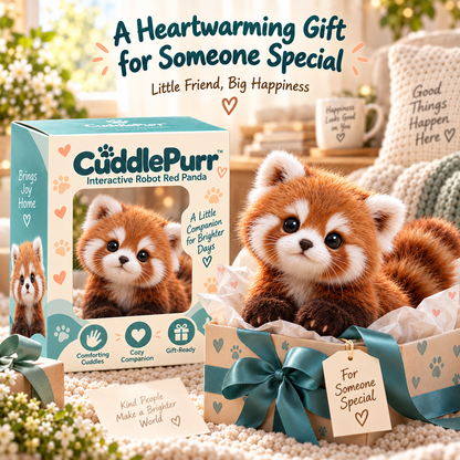 Realistic Red Panda Plush Toy – Adorable Fluffy Companion & Heartwarming Gift 🎁