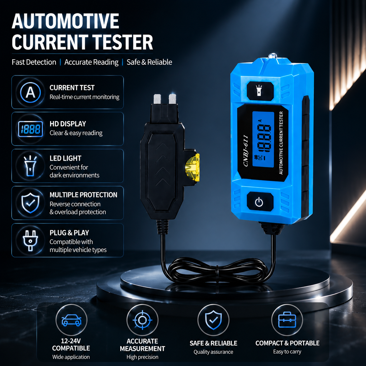 🚗✨Automotive circuit fault probe tester