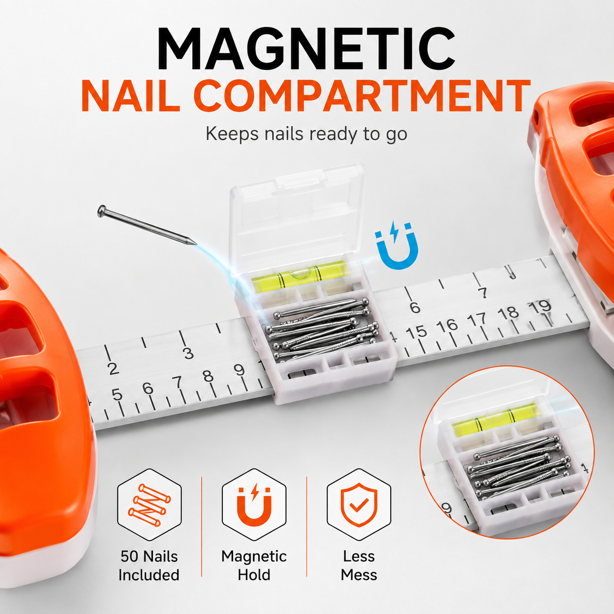 Professional Picture Hanging Tool with Level and Ruler