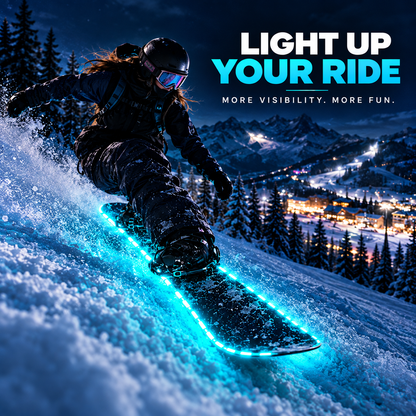 🏂 LED Snowboard Light System | 7 Colors, IP68 Waterproof, 5-Min Install