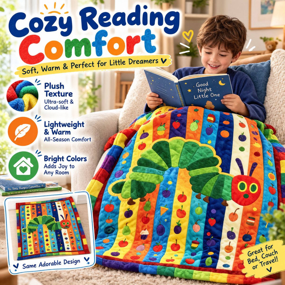 Cute Plush 3D Children's Throw Blanket