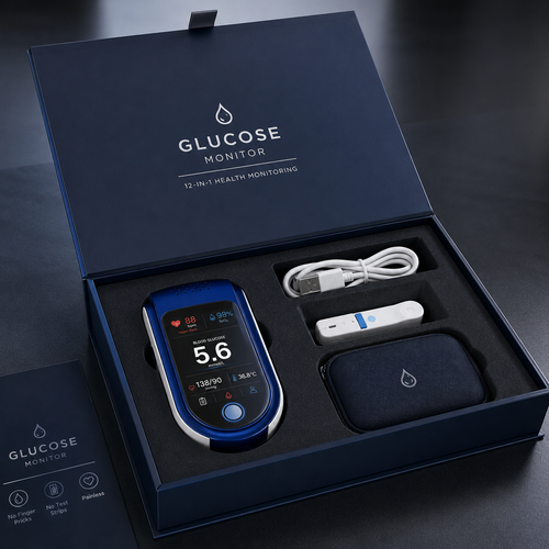 ⚕️ Non-Invasive Daily Health Tracker | 💧 Needle-Free Wellness Trend Monitoring Device