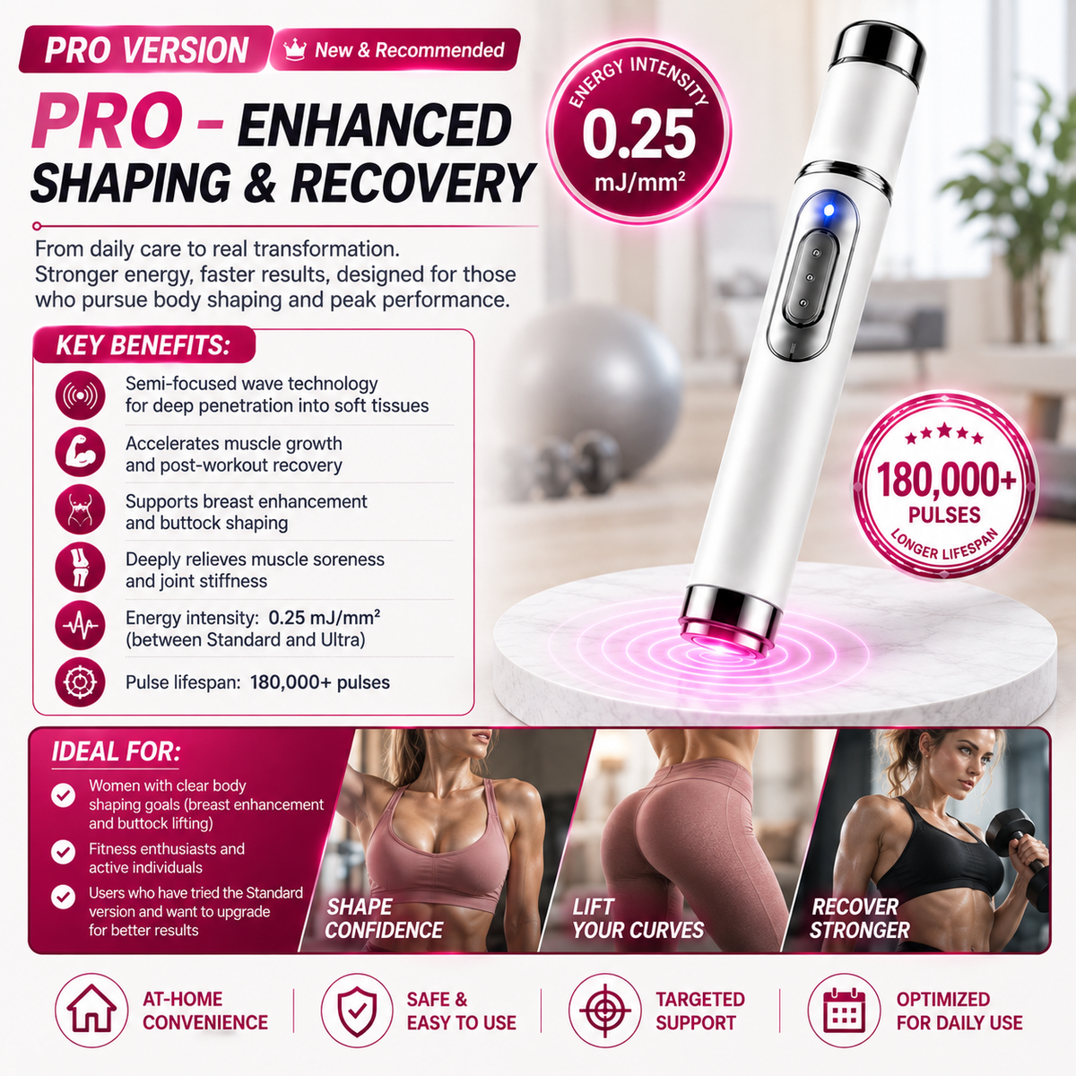 🔥ULTRASONIC SHOCK WAVE BODY REMODELING SYSTEM™——Enhances bust and lifts buttocks. Fuel Muscle Growth.Boost Circulation. Relieve Pain.