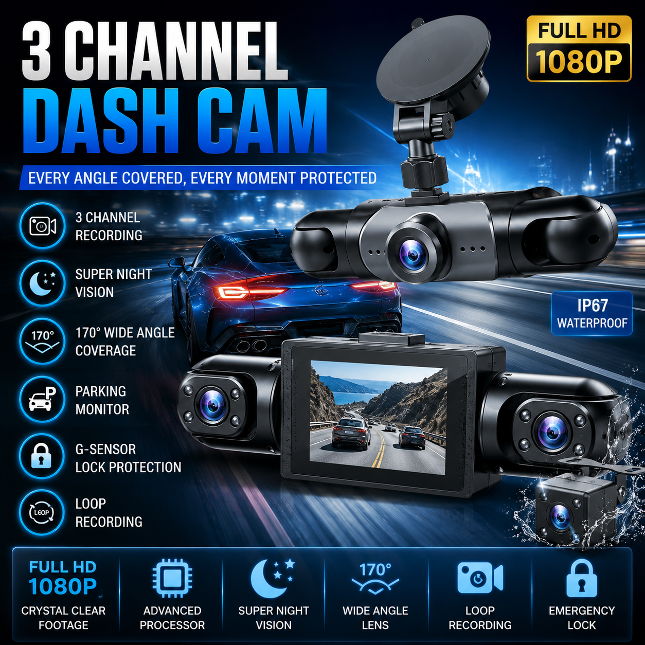 🎁LAST DAY 49% OFF🔥Full View Car Dashcam System