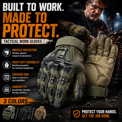 Heavy-Duty Tactical Gloves | Anti-Cut & Impact-Resistant Gear 🛠️⚡