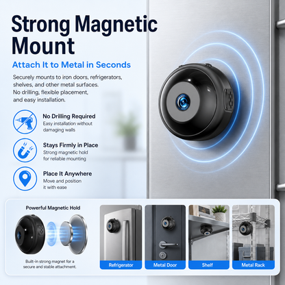 2026 NEW🎁[Hidden camera HD night vision]No WIFI or electricity required💯Tiny and installs in 1 second ⚠️Remote real-time viewing