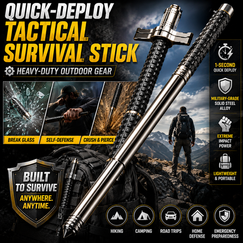 Quick-Deploy Tactical Survival Stick | Heavy-Duty Outdoor Gear ⚙️