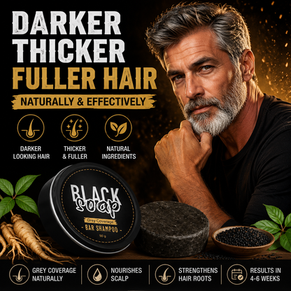 🔥 Limited Time Offer | Natural Gray Hair Darkening Shampoo Bar (2-Pack)