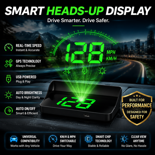 🔥HOT SALE🔥Head Up Display Car GPS Digital Speedometer