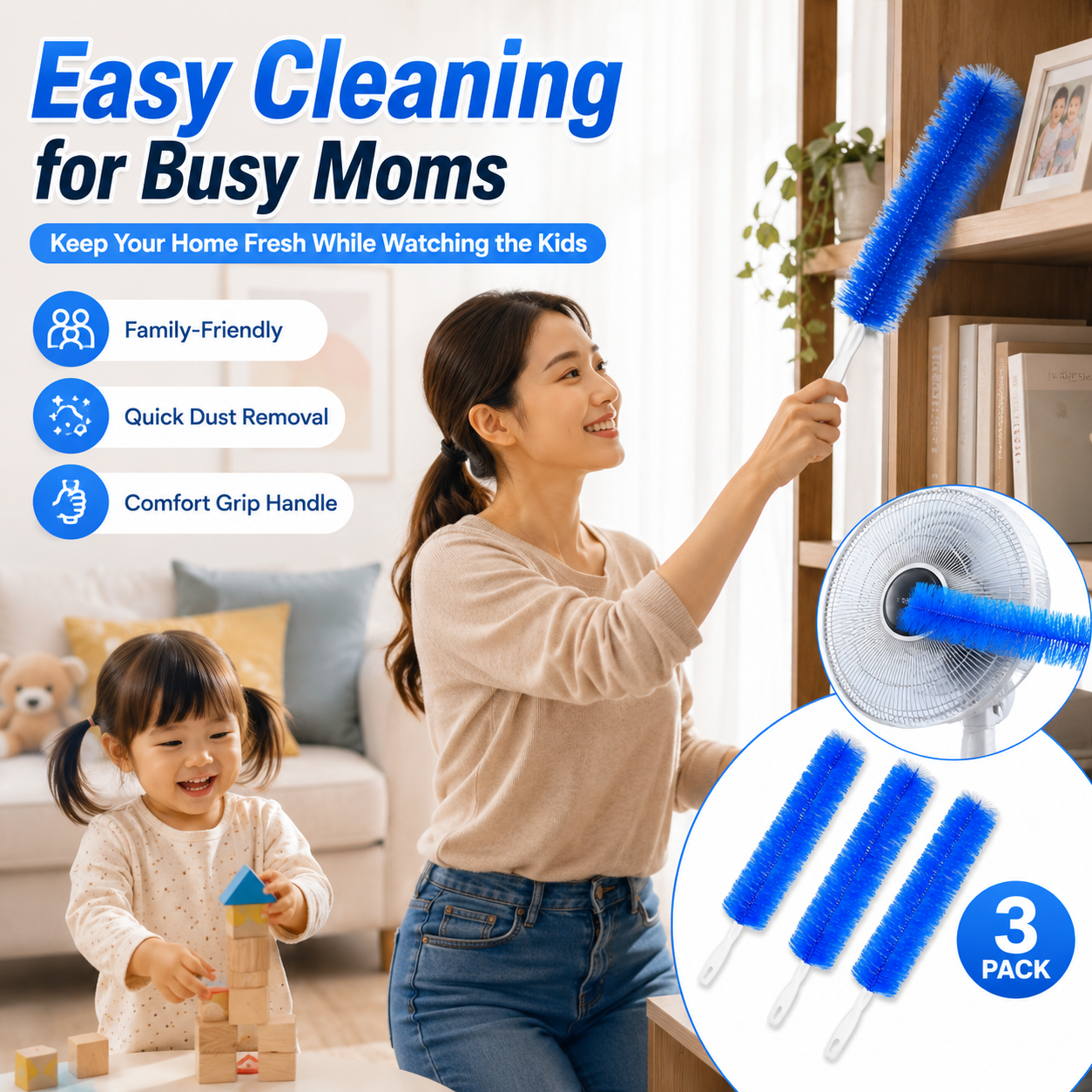 ✨Flexible Dust Cleaning Brush – Bendable, Reusable & Multi-Surface
