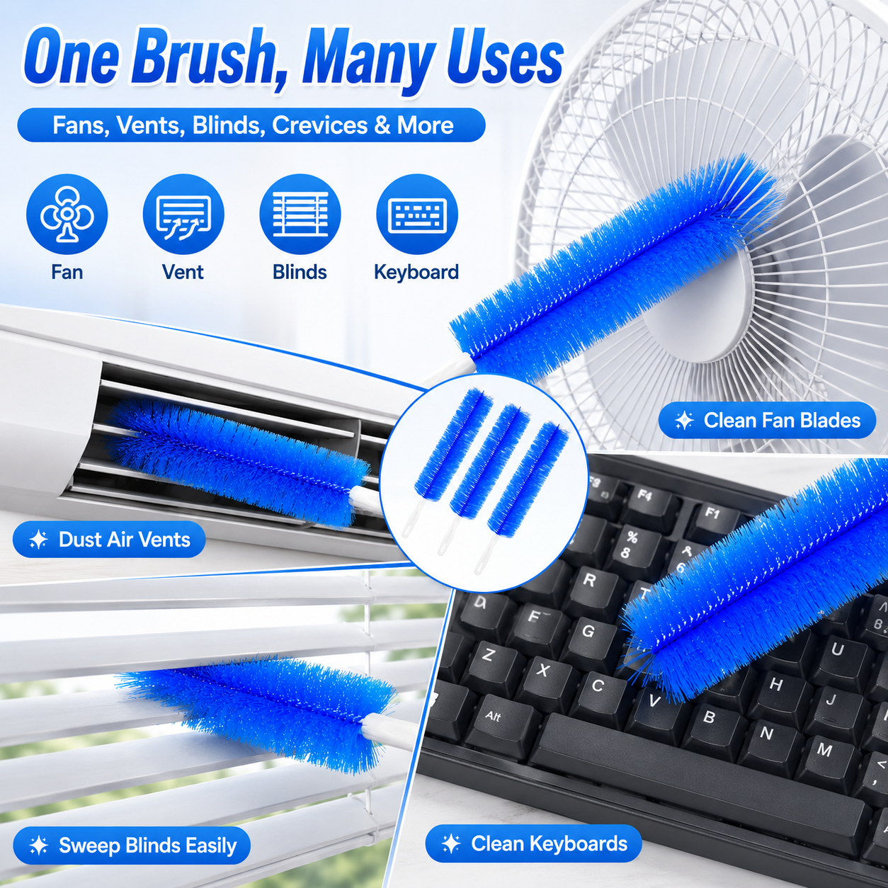 ✨Flexible Dust Cleaning Brush – Bendable, Reusable & Multi-Surface
