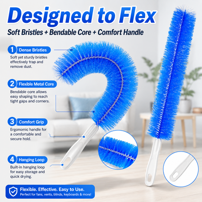✨Flexible Dust Cleaning Brush – Bendable, Reusable & Multi-Surface
