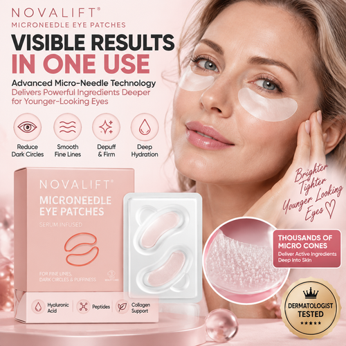 Micro Needle Eye Patches for Dark Circles & Wrinkles | Hyaluronic Acid Under Eye Treatment