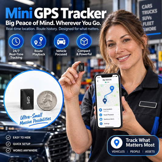 🔥 Portable Mini GPS Tracker with Real-Time Location & Safe-Zone Alerts