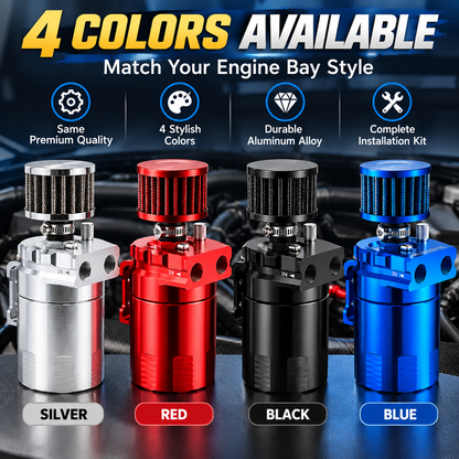300ML Baffled Oil Catch Can Kit – Help Protect Your Engine Intake from Oil Vapor