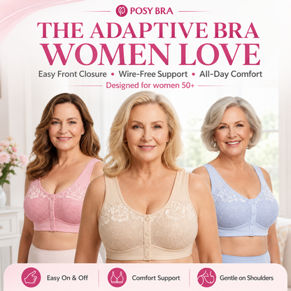 Posy Bra -Front Closure Breathable Cotton Lifting Bra for Seniors