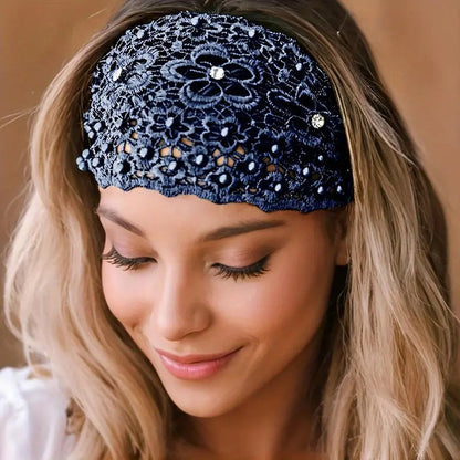 👑 The "Instant Glamour" Hollow Pearl Headband | Volumizing Floral Hair Crown