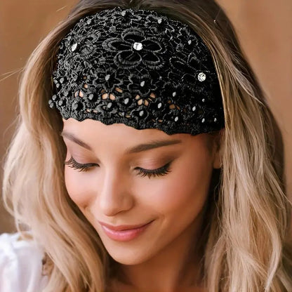 👑 The "Instant Glamour" Hollow Pearl Headband | Volumizing Floral Hair Crown