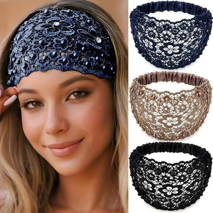 👑 The "Instant Glamour" Hollow Pearl Headband | Volumizing Floral Hair Crown