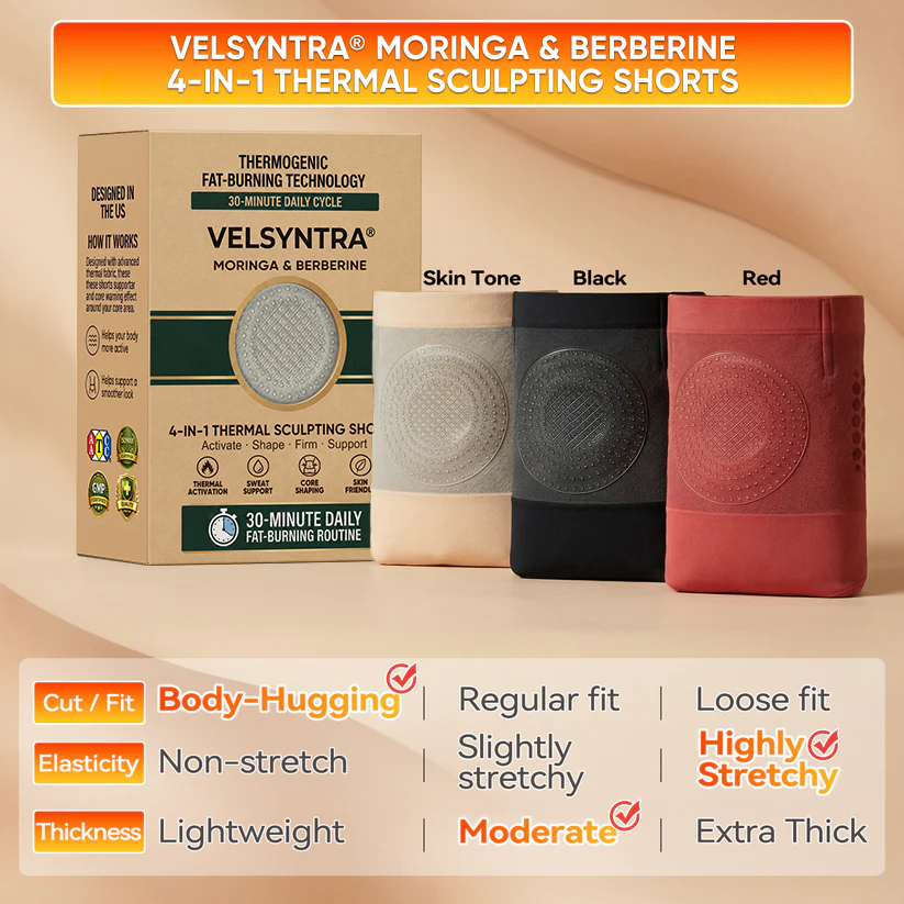 Official Brand Store|2026 4-in-1 Moringa & Berberine Micro-Particle Fat Burning & Shaping Shorts