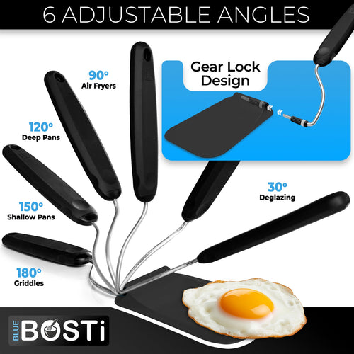 Adjustable Angle Spatula – 2 PPSU Heads, Non-Toxic & PFAS-Free