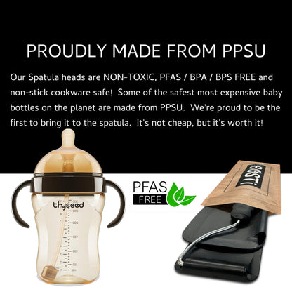 Adjustable Angle Spatula – 2 PPSU Heads, Non-Toxic & PFAS-Free