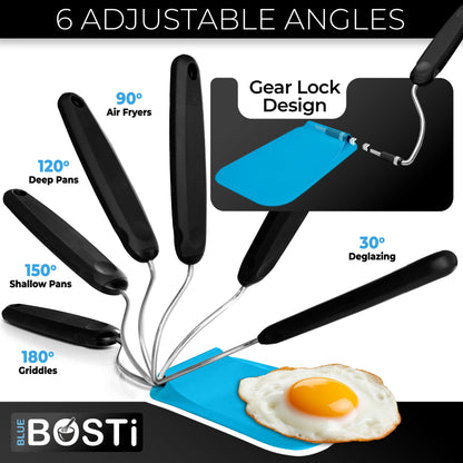 Adjustable Angle Spatula – 2 PPSU Heads, Non-Toxic & PFAS-Free