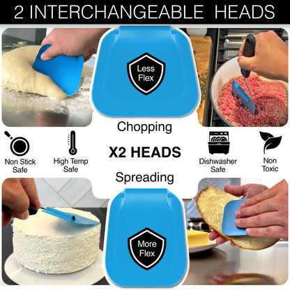 Adjustable Angle Spatula – 2 PPSU Heads, Non-Toxic & PFAS-Free