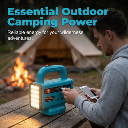 ⏰Portable Power Inverter with LED Work Light